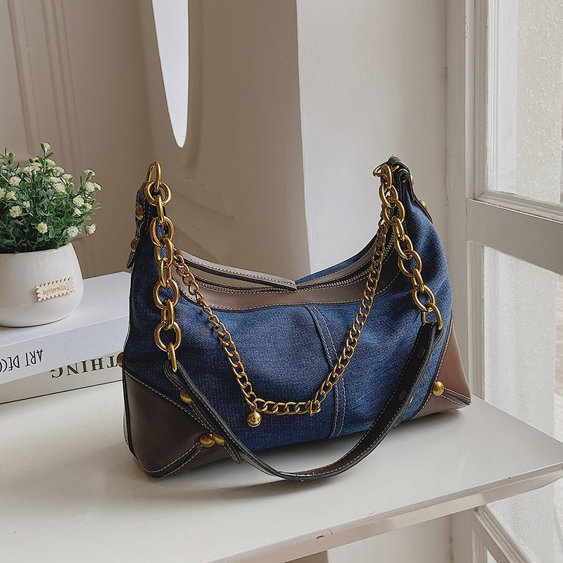 Kyoto Denim Chain Handbag