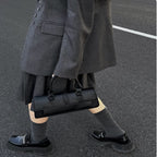 Spliced PU Shoulder Bag