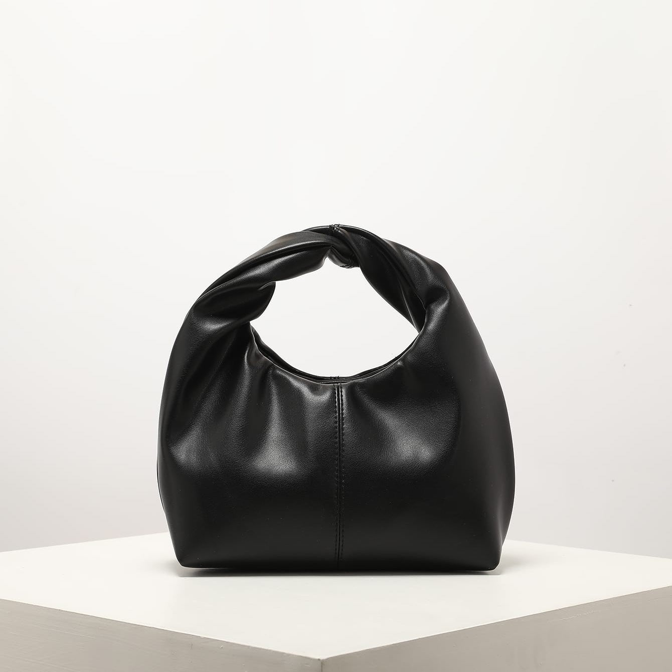 Barrel-Shaped PU Handbag