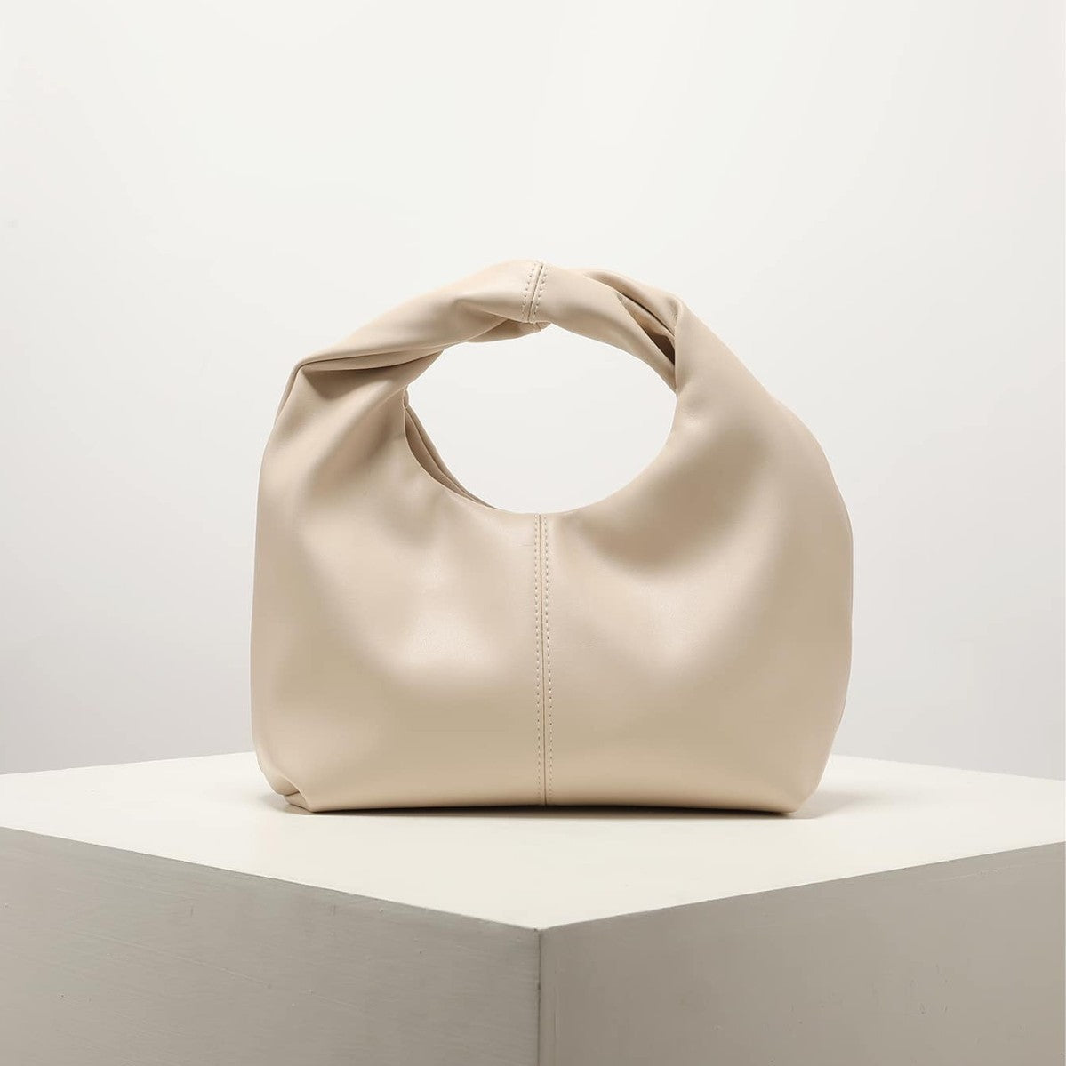 Barrel-Shaped PU Handbag
