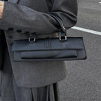 Spliced PU Shoulder Bag