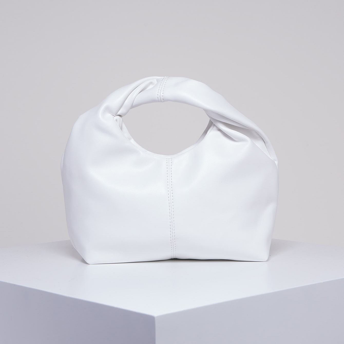 Barrel-Shaped PU Handbag
