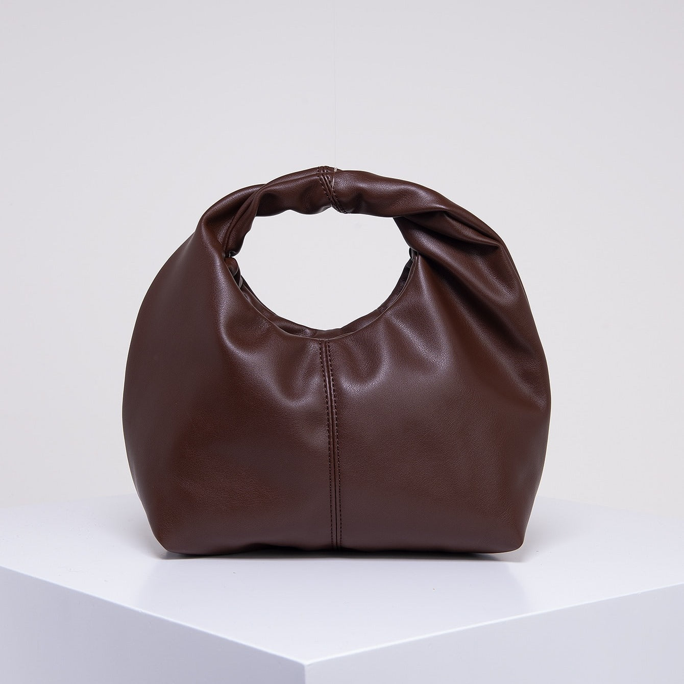 Barrel-Shaped PU Handbag