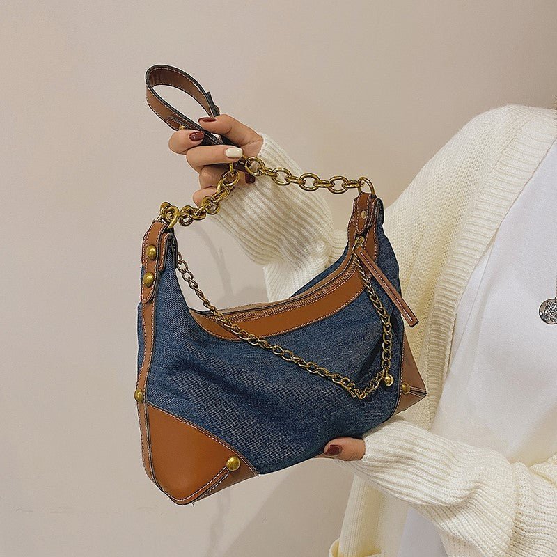 Kyoto Denim Chain Handbag