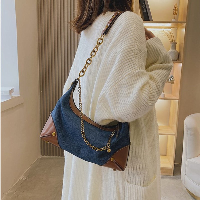 Kyoto Denim Chain Handbag
