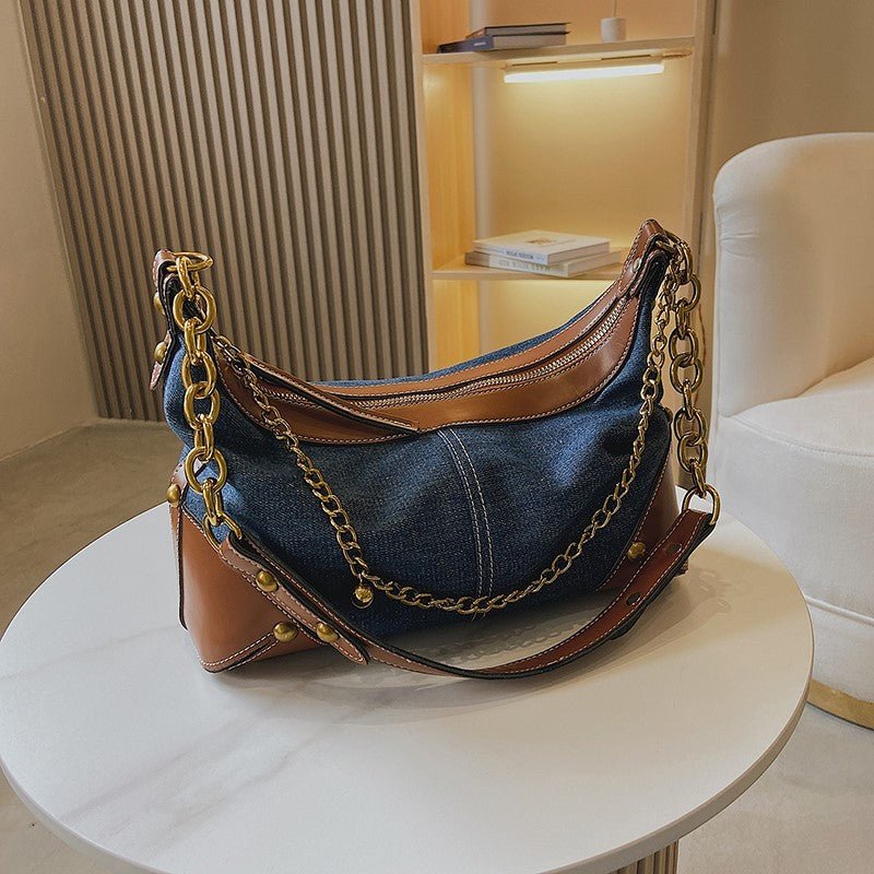 Kyoto Denim Chain Handbag